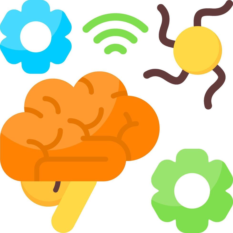 Neural Signal Flat Icon vector