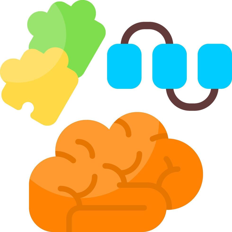 Logical Mind Flat Icon vector