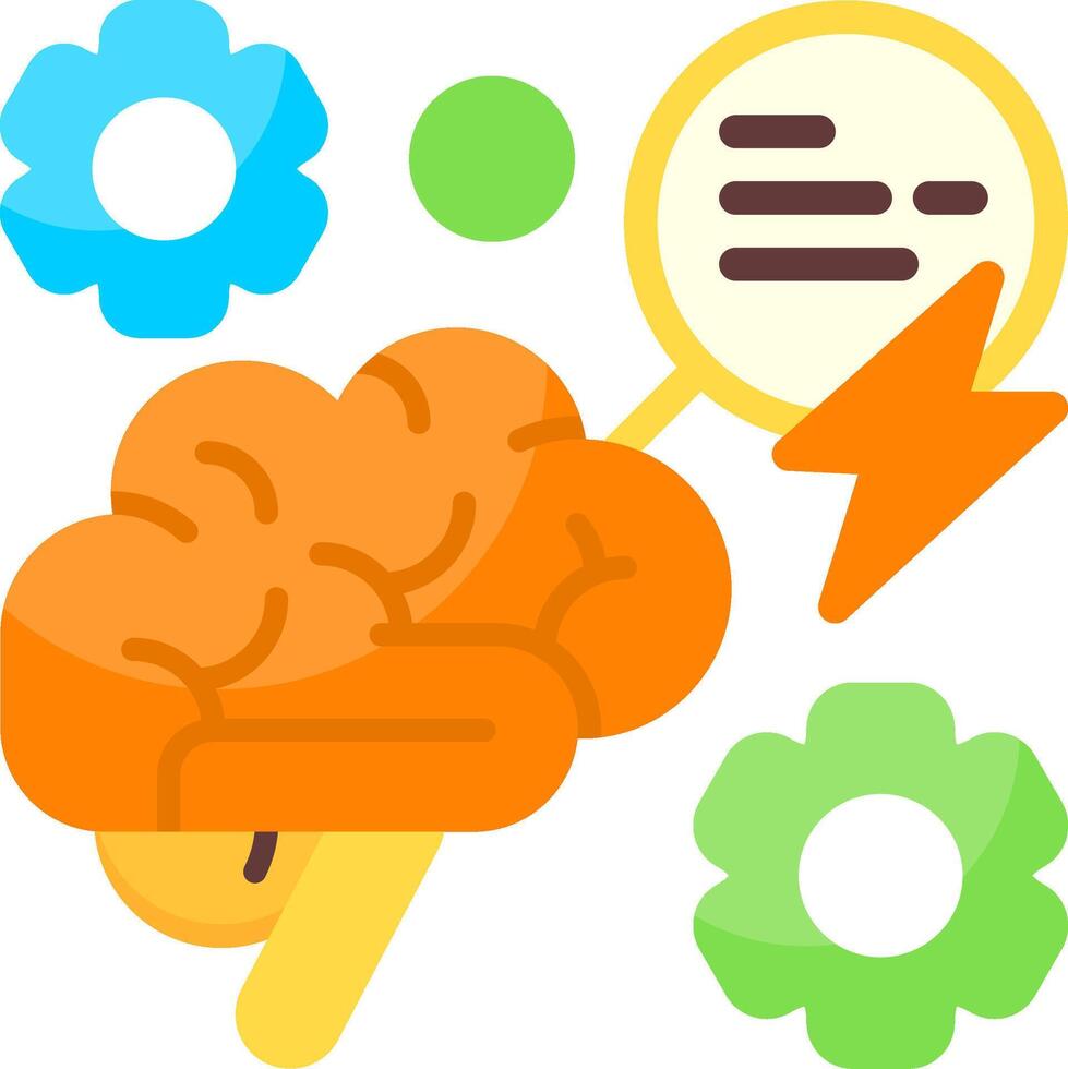 Sudden Insight Flat Icon vector