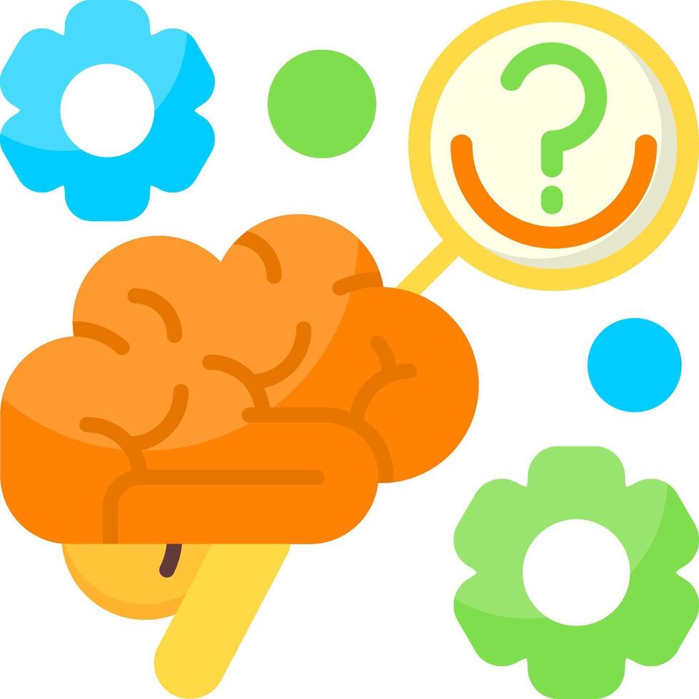 Critical Thinking Skills Flat Icon vector