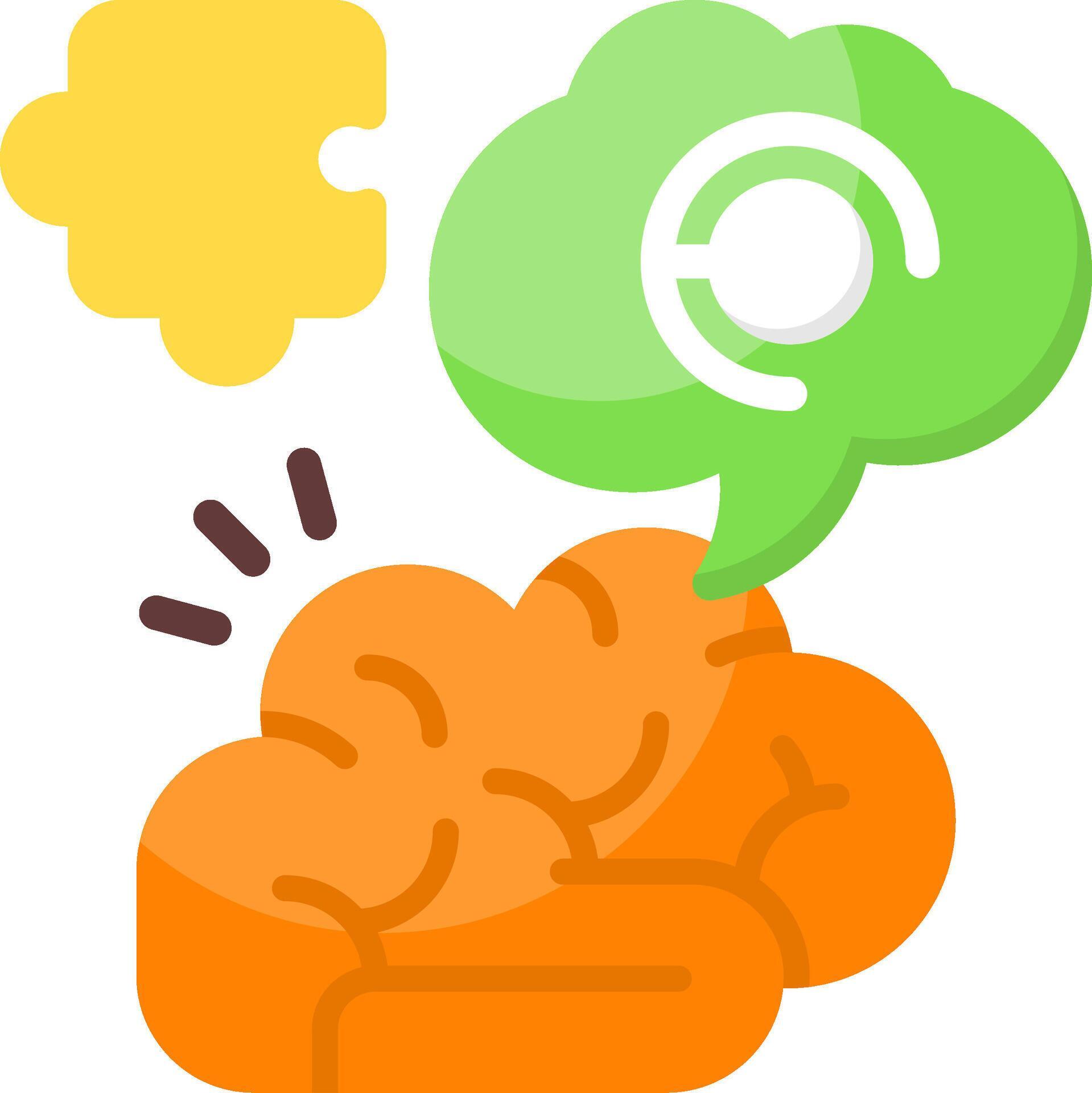 Deep Thinking Flat Icon 66669913 Vector Art at Vecteezy
