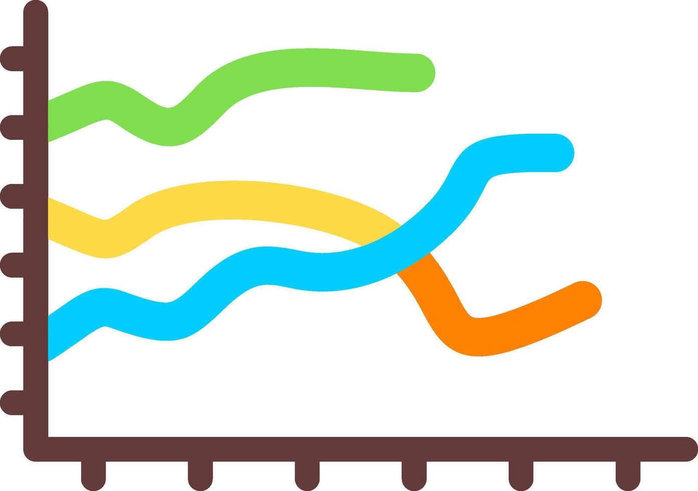 Filled Graph Flat Icon vector