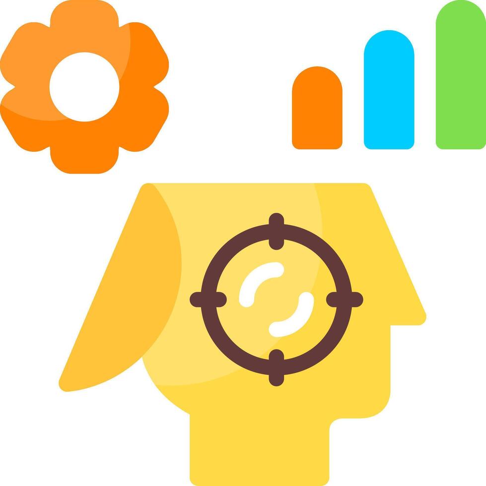 Focused Brain Icon vector