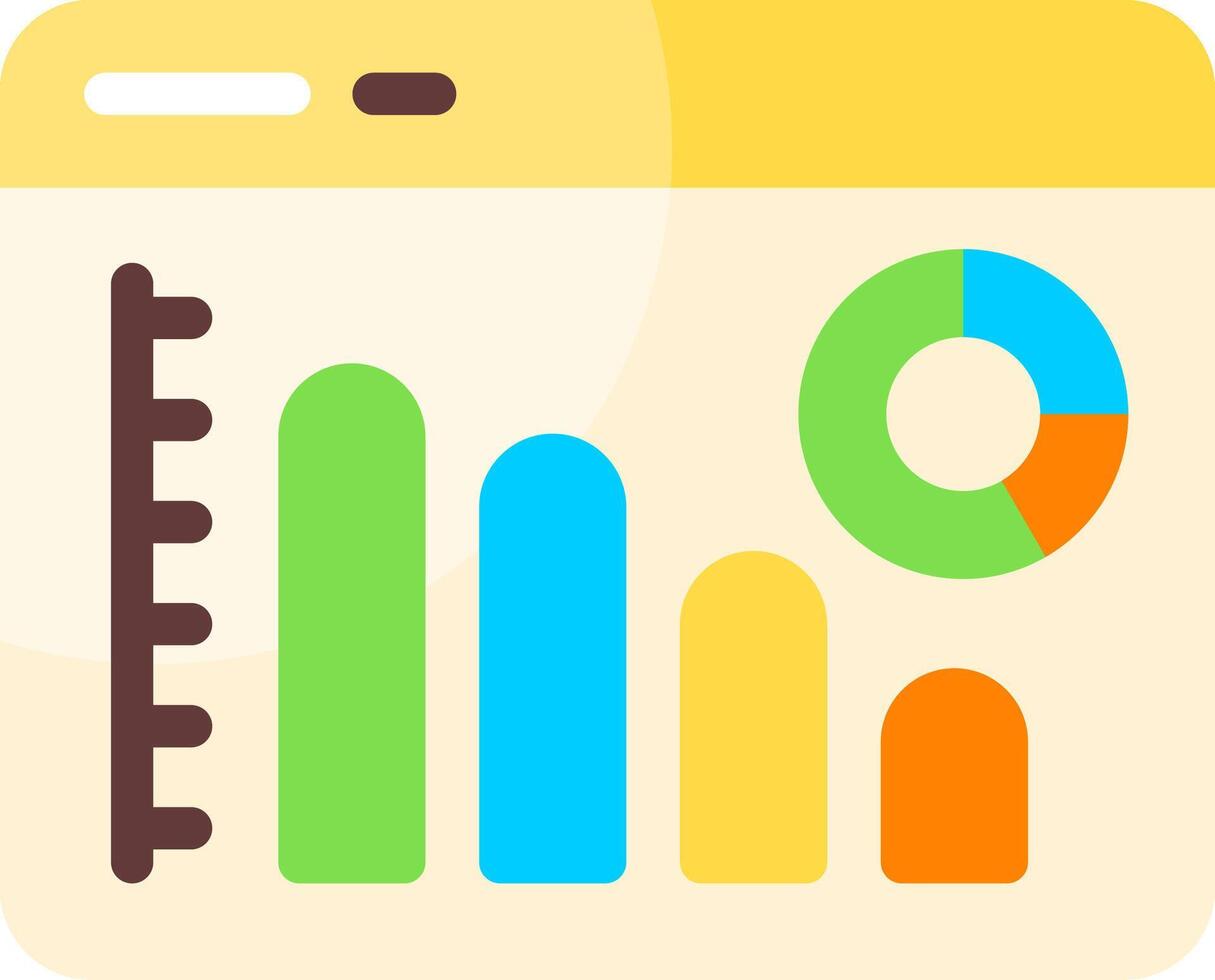 Website Falling Statistic Flat Icon vector