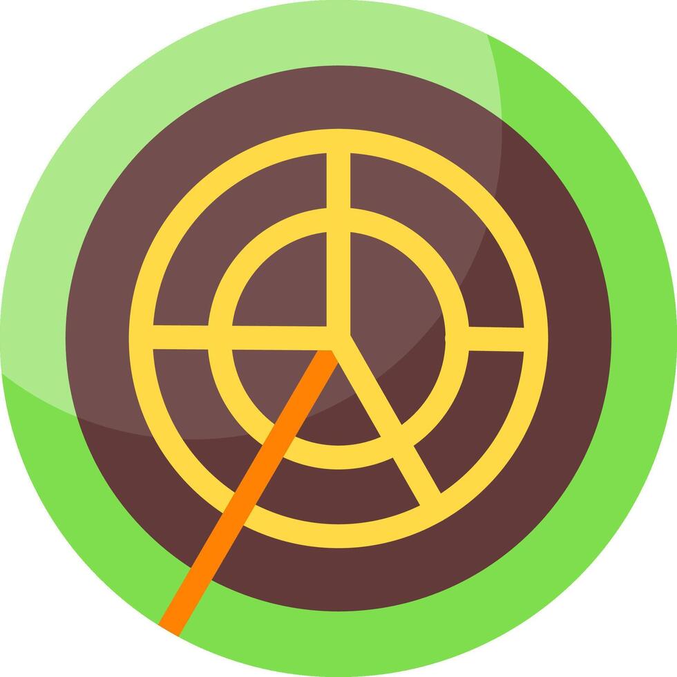 Radar Pie Chart Flat Icon vector