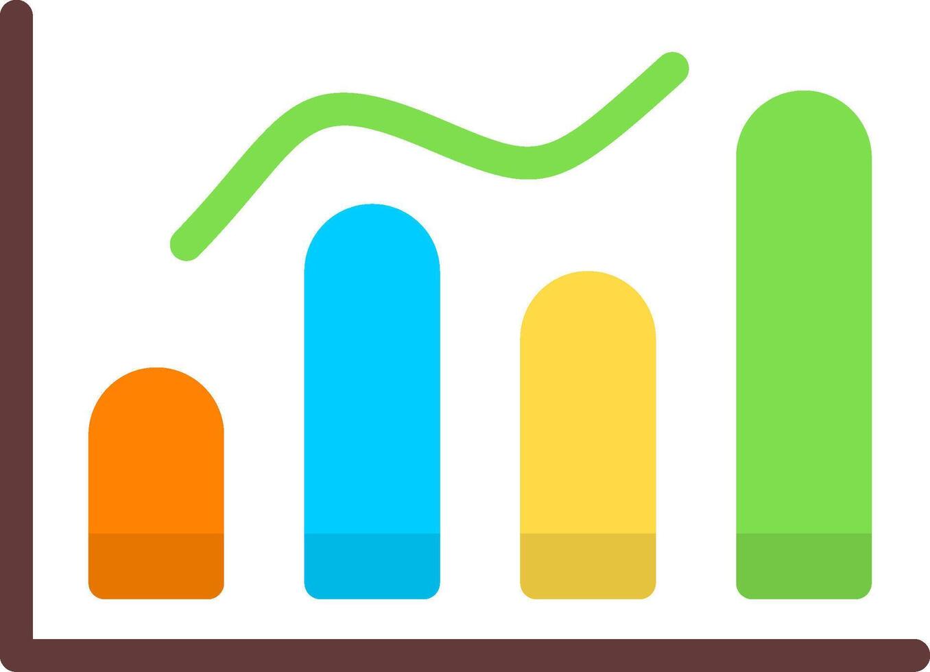 Inflation Graph Flat Icon vector