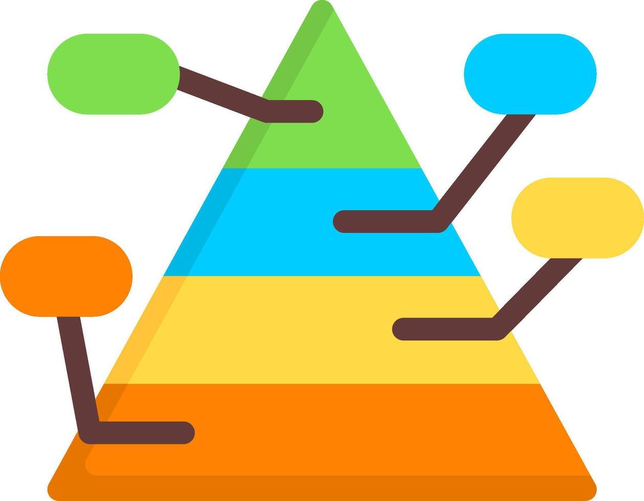 Pyramid Chart Flat Icon vector