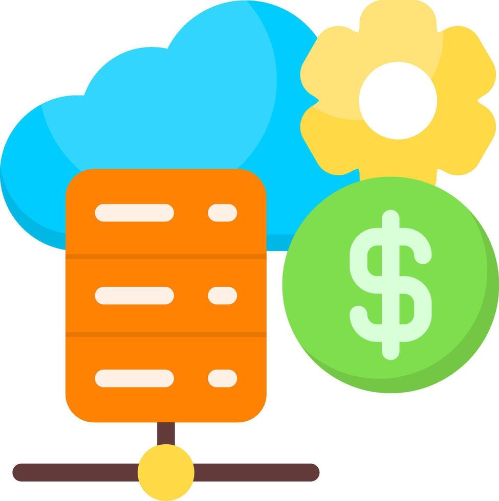 Reseller Hosting Flat Icon vector