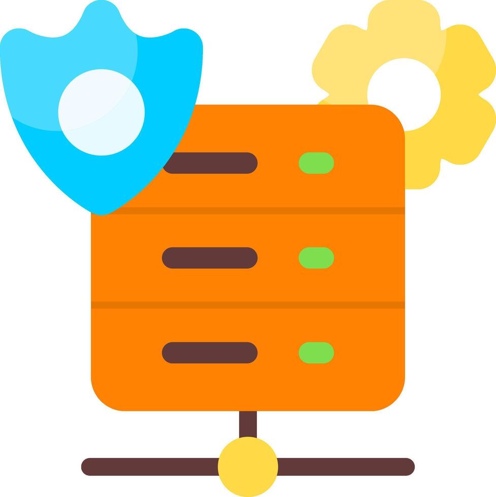 Linux Hosting Flat Icon vector