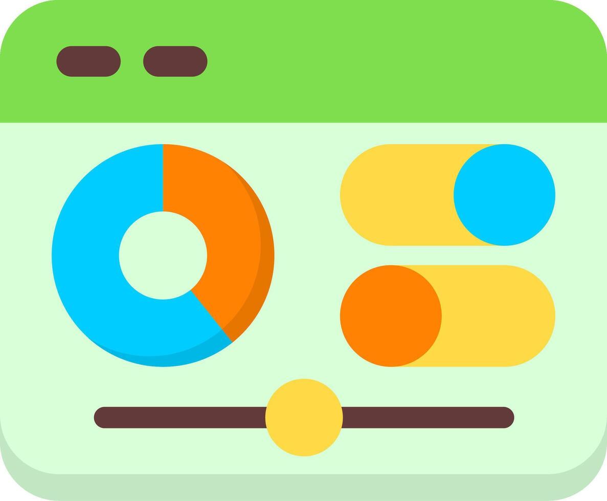 Control Panel Flat Icon vector