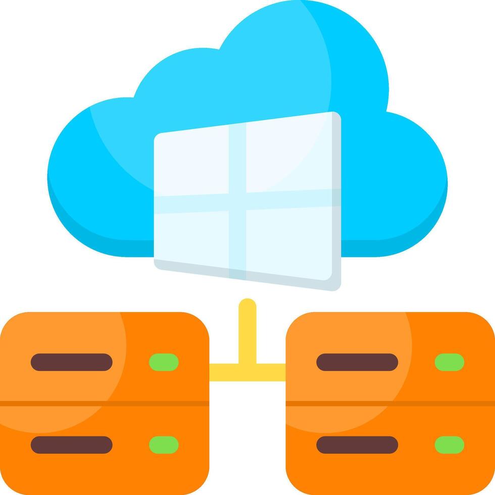 Windows Hosting ColorfulIcon vector
