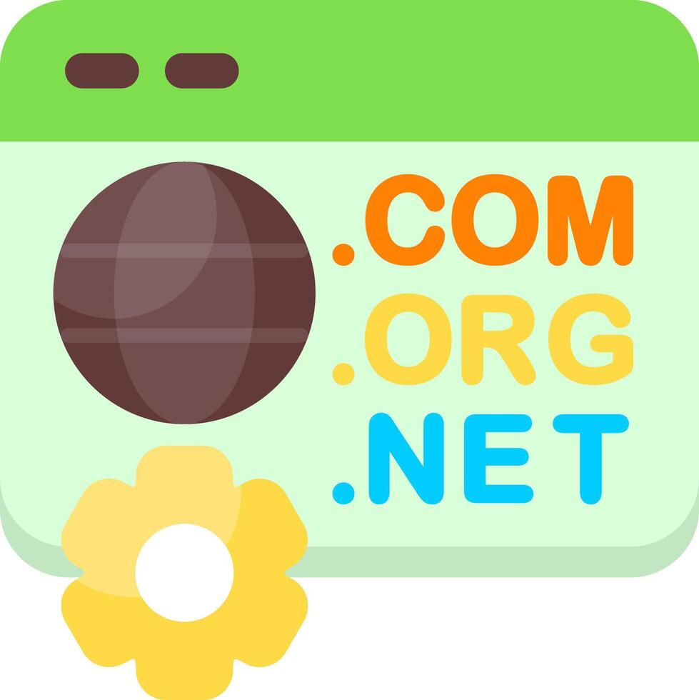 Top Level Domain ColorfulIcon vector