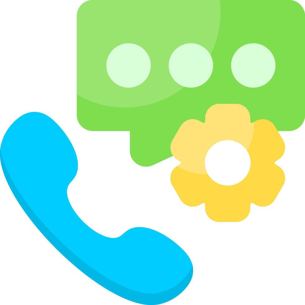 Chat Support Flat Icon vector