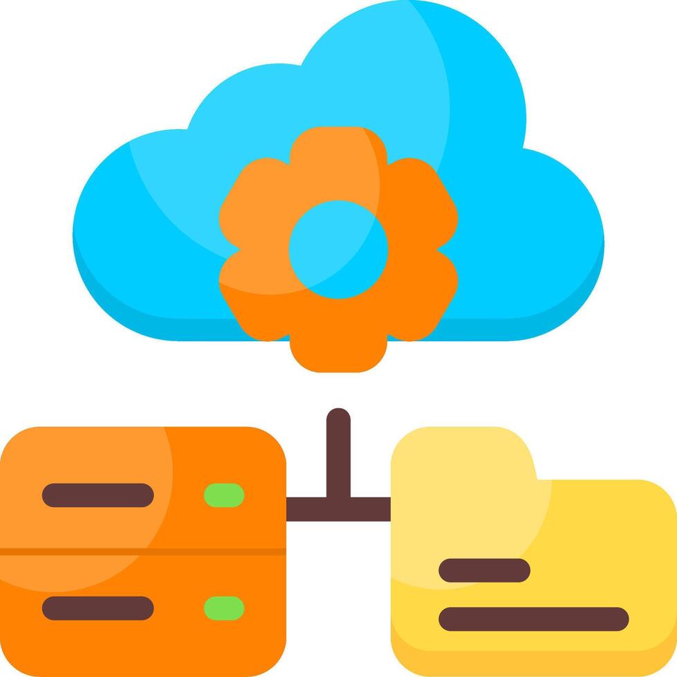 Tech infrastructure Flat Icon vector