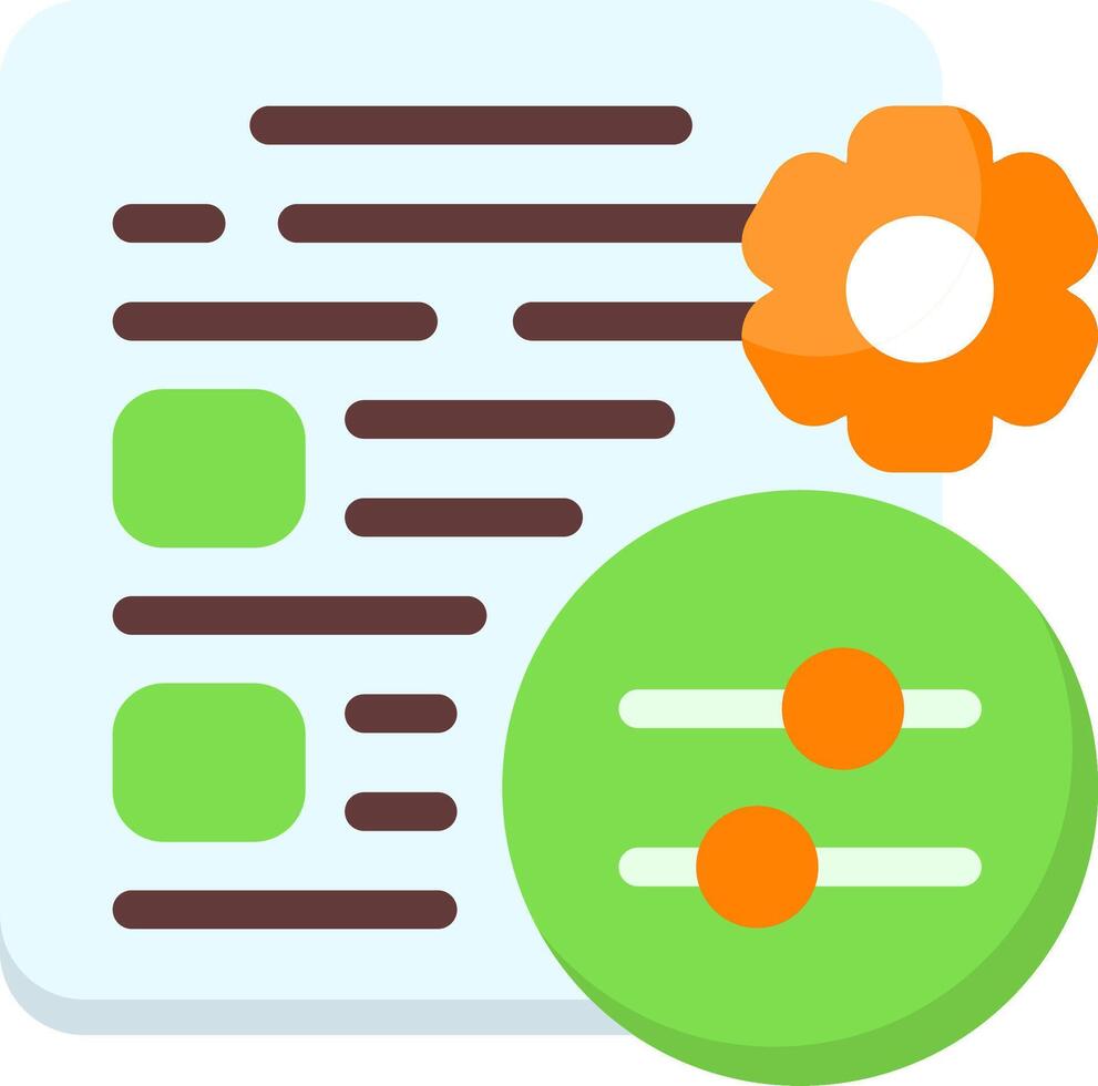 Tech options Flat Icon vector