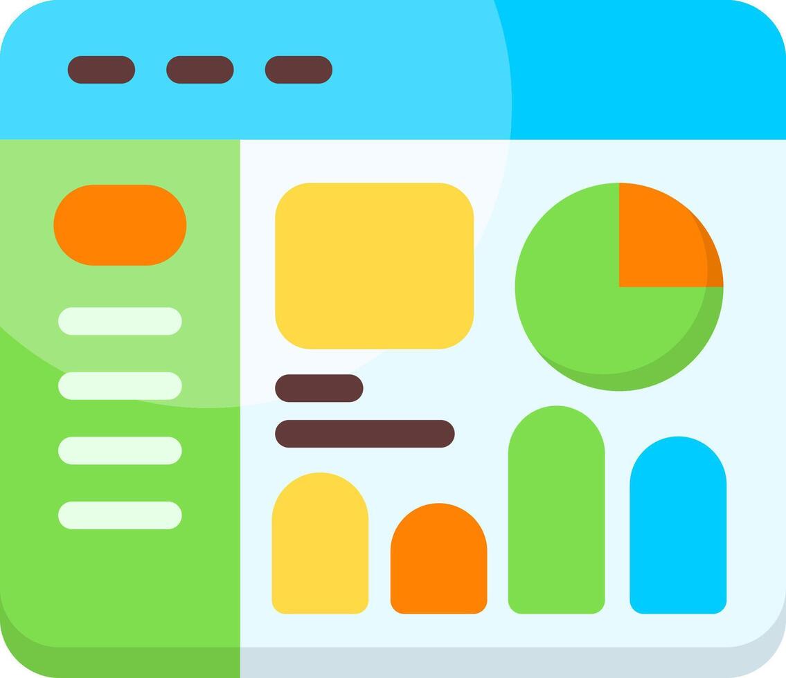 Dashboard UI Flat Icon vector