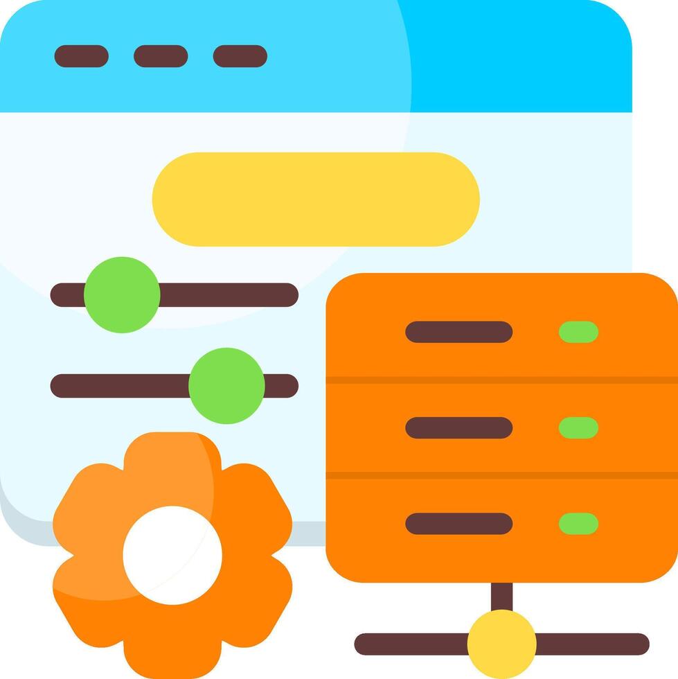 Advanced hosting settings Flat Icon vector