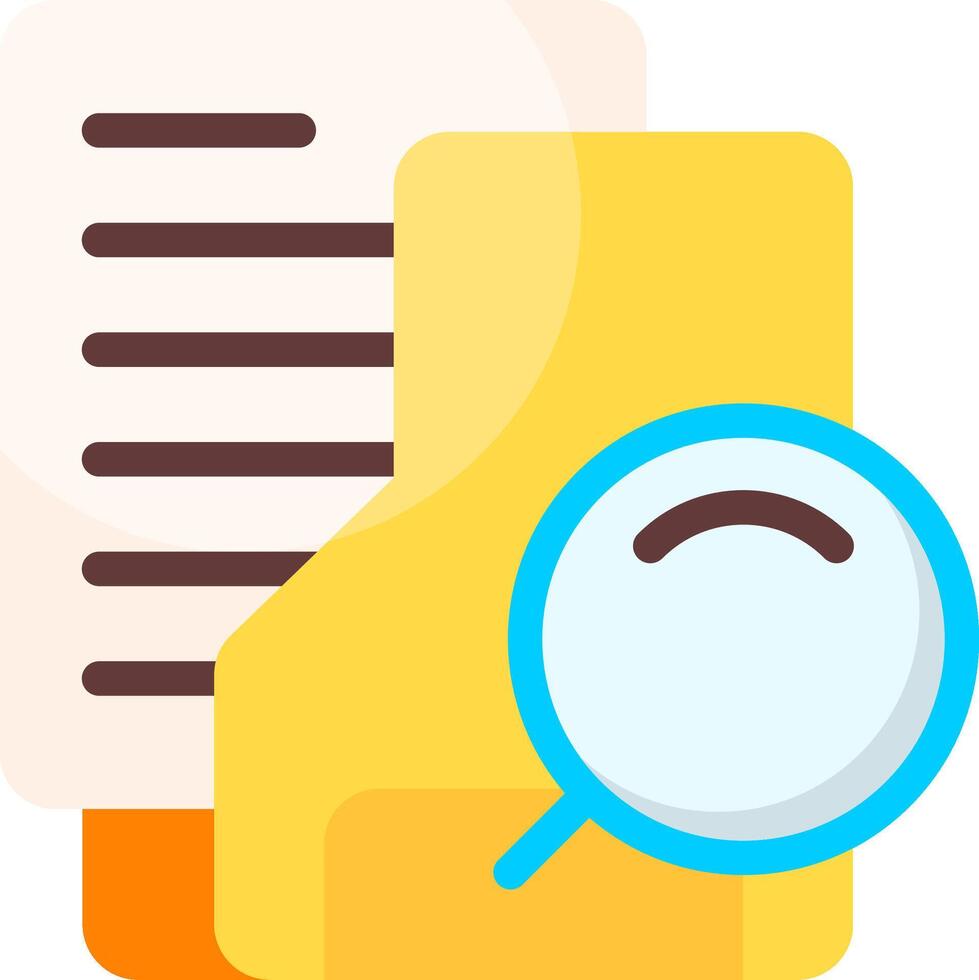 Research Folder Flat Icon vector