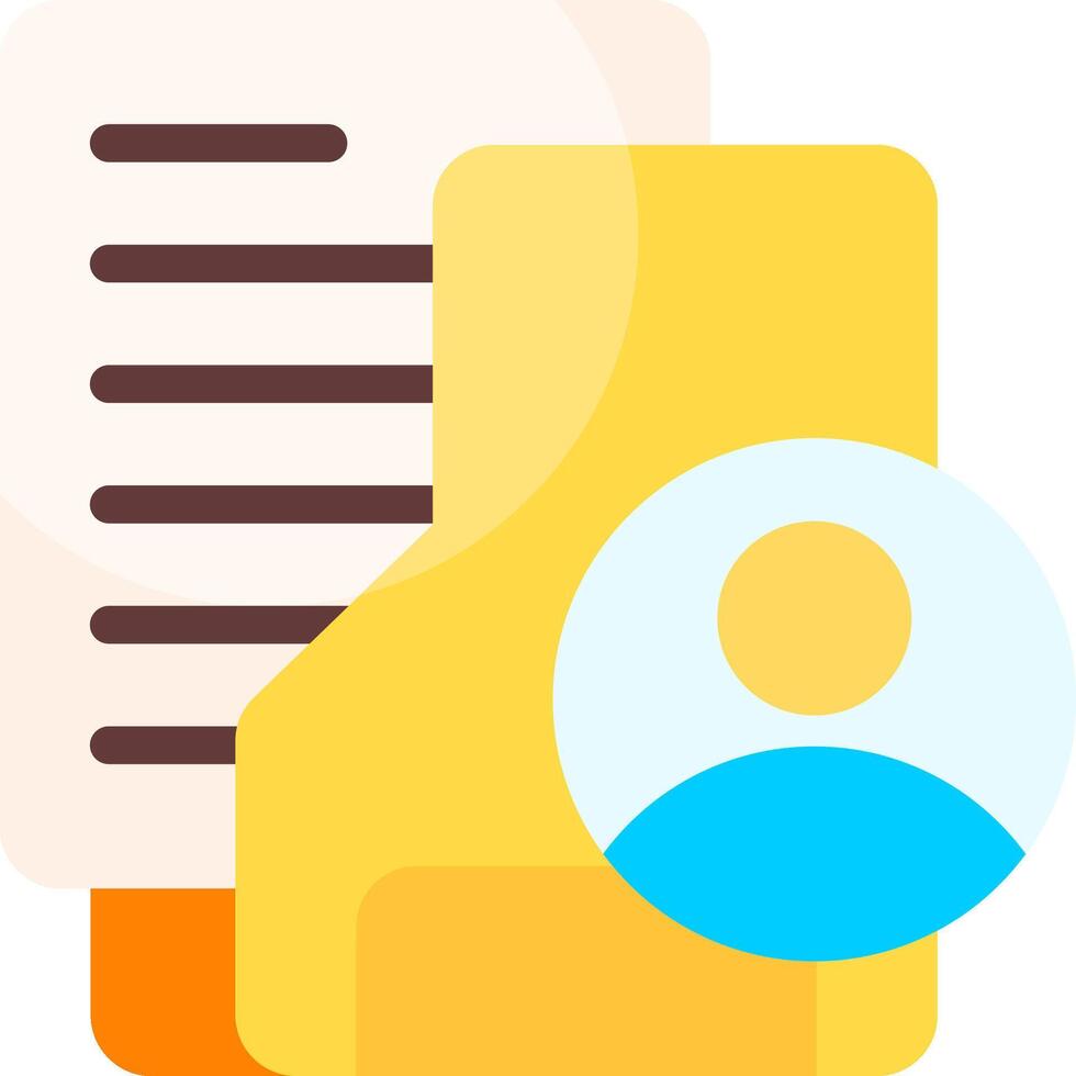 Client Files Folder Flat Icon vector