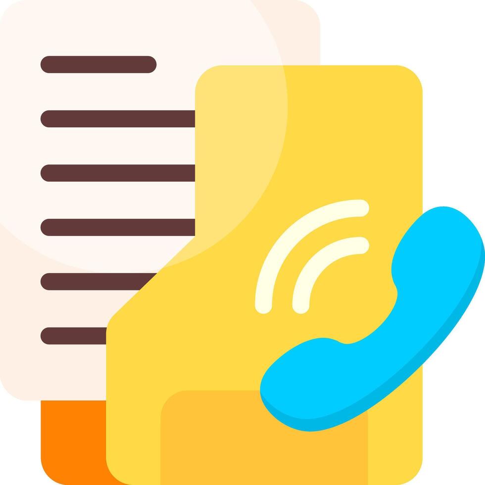 Contracts Folder Flat Icon vector