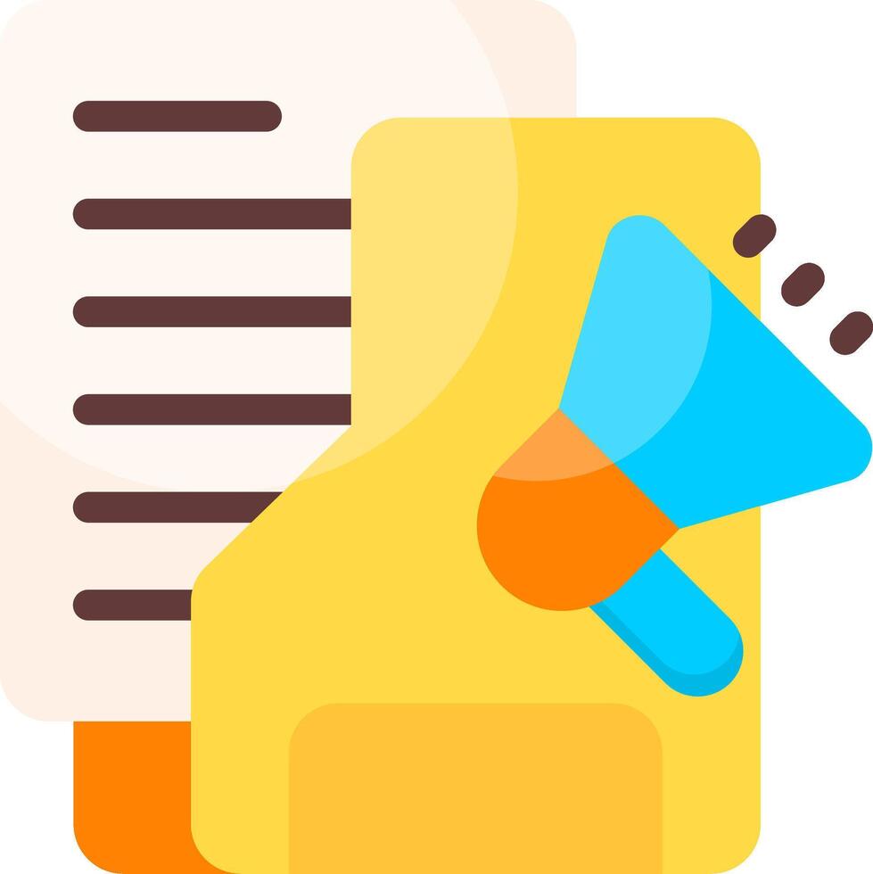 Marketing Folder Flat Icon vector
