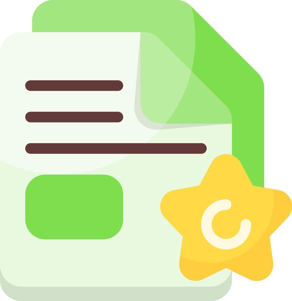 Star-marked or bookmarked file Icon vector
