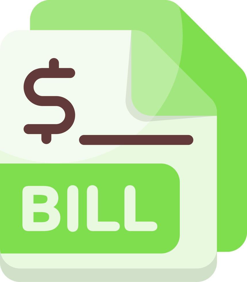 Billing or receipt file Icon vector