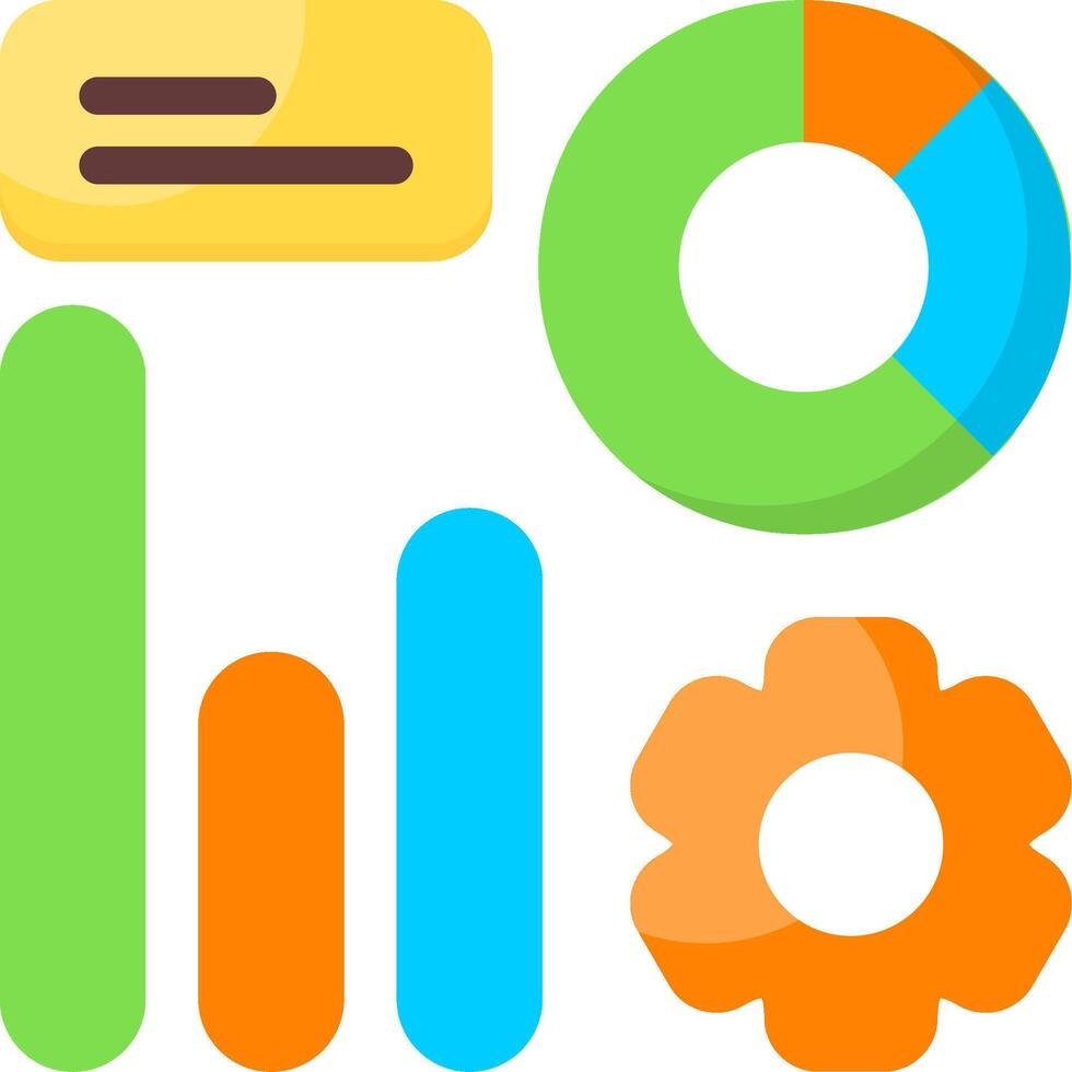 KPI Metrics Flat Icon vector