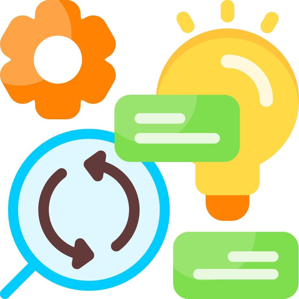 Lean Management Flat Icon vector