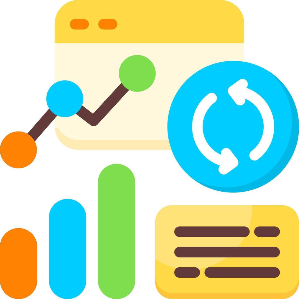 Continuous Improvement Flat Icon vector