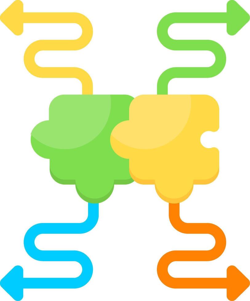Diversification Strategy Flat Icon vector