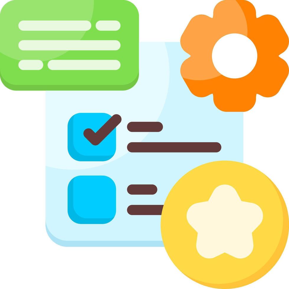 Surveys Feedback Flat Icon vector