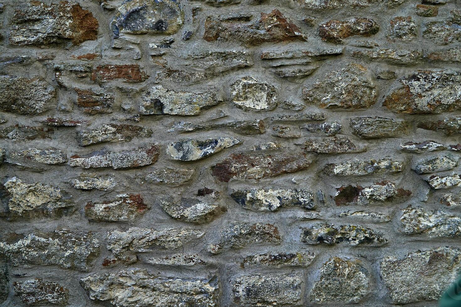 stone wall patterned texture or background. Gey stone texture background, close-up panoramic image photo