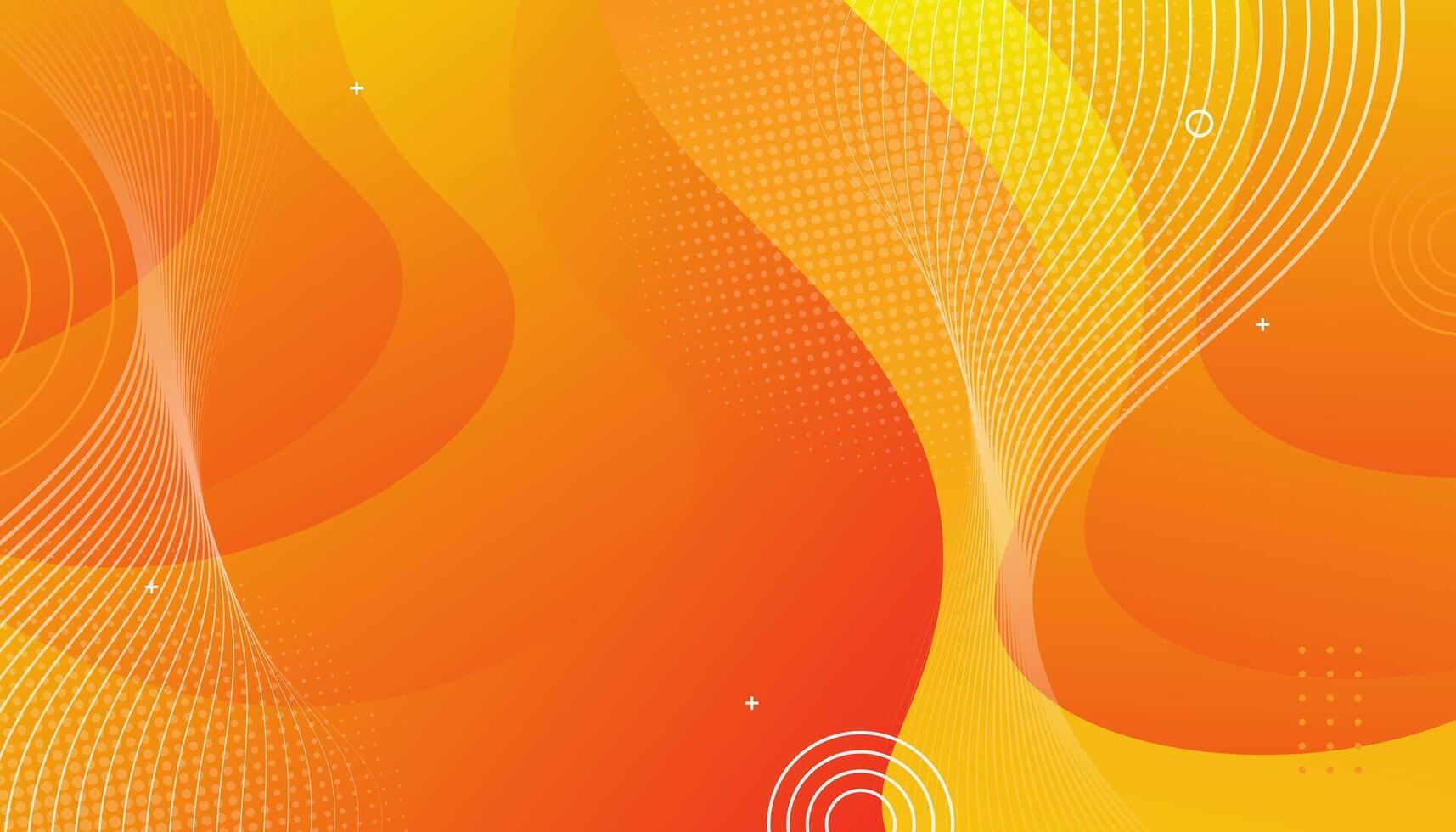 gradient orange wave background vector