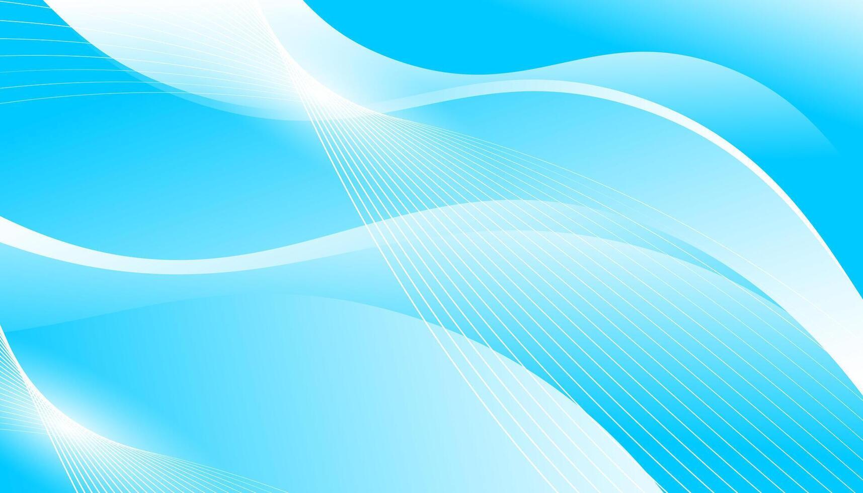 Abstract Blue Wavy Lines Background vector