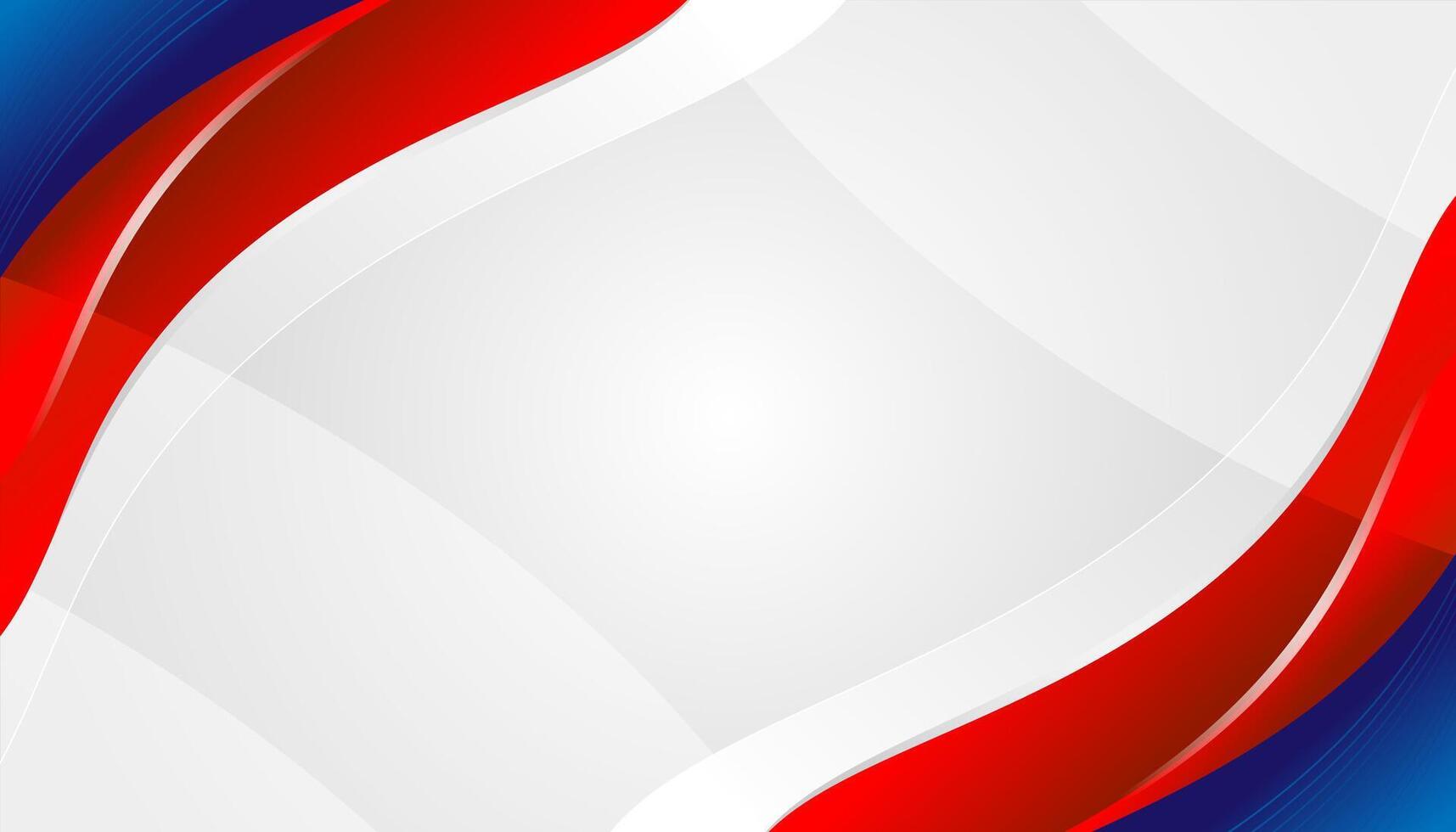 Blue and red abstract corporate background with copy space. vector