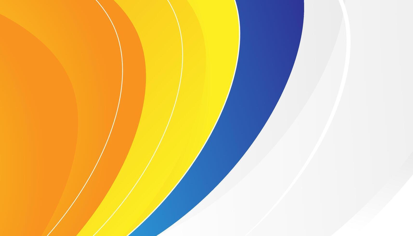 Abstract background with yellow, orange and blue colors. vector