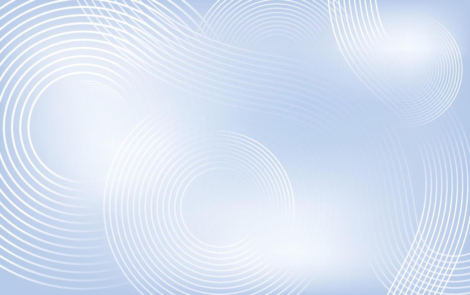 Abstract Blue Gradient Background with White Concentric Wave Lines vector