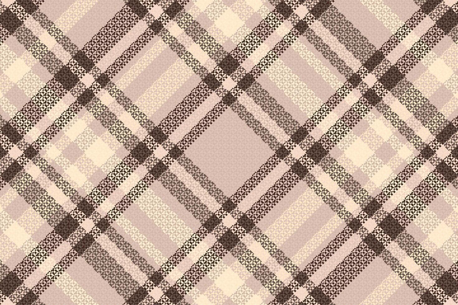 A plaid pattern in beige and brown vector