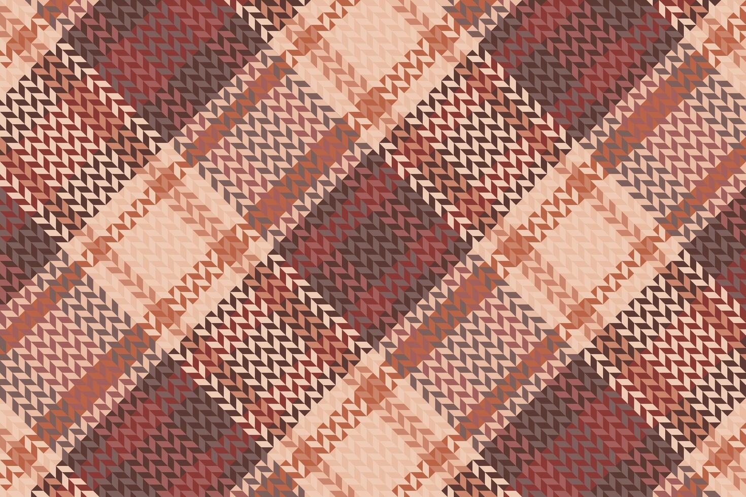 A plaid pattern in red, brown and white vector
