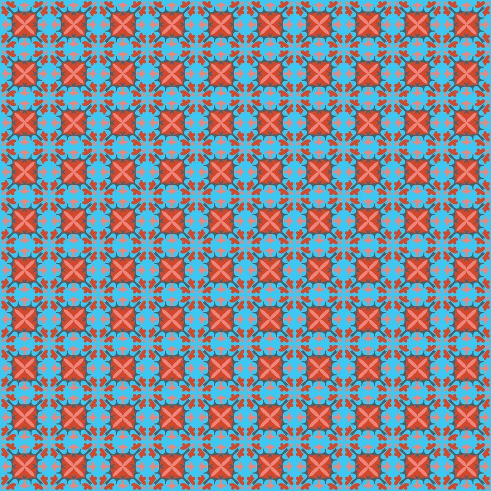 A blue and orange pattern with squares vector