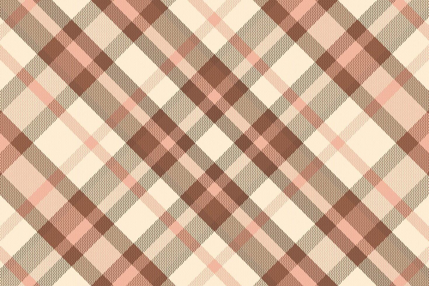 A plaid pattern in brown and beige vector