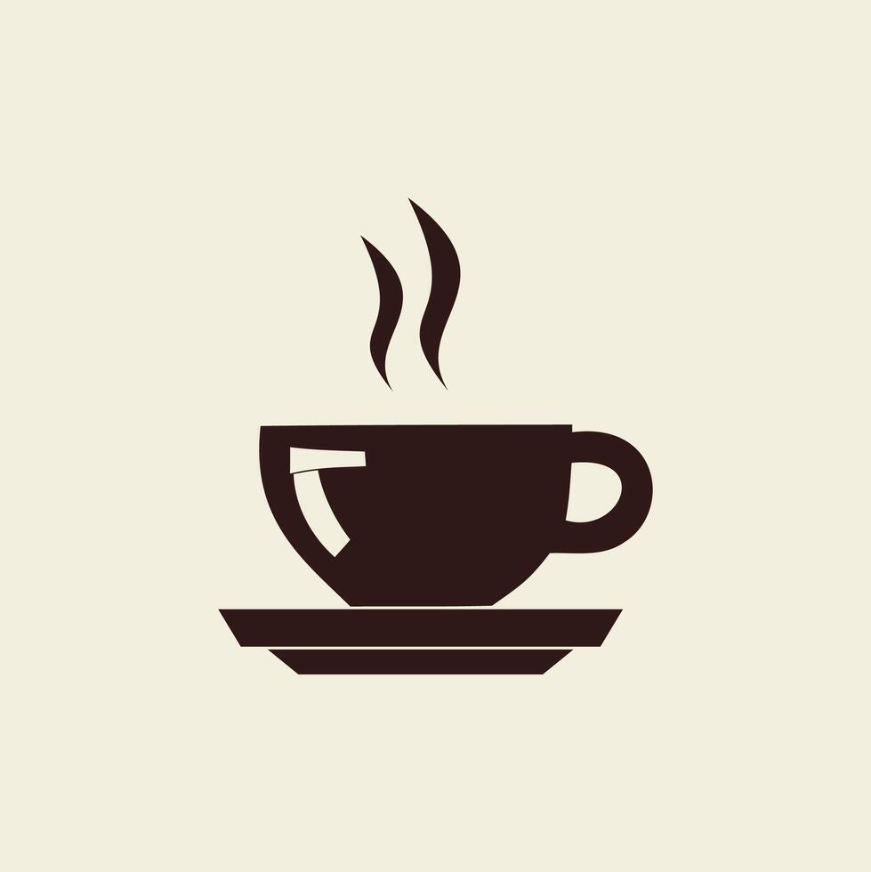 Minimalist Coffee Cup Icon vector