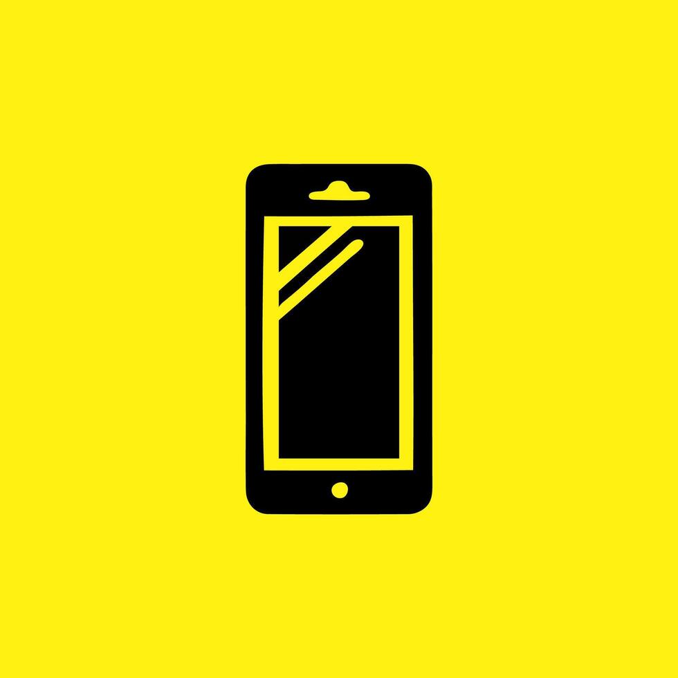 Smartphone Icon, Minimalist Mobile Device vector