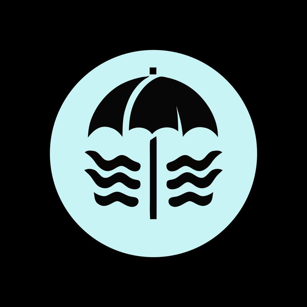 Minimalist Sailboat Silhouette on Waves vector