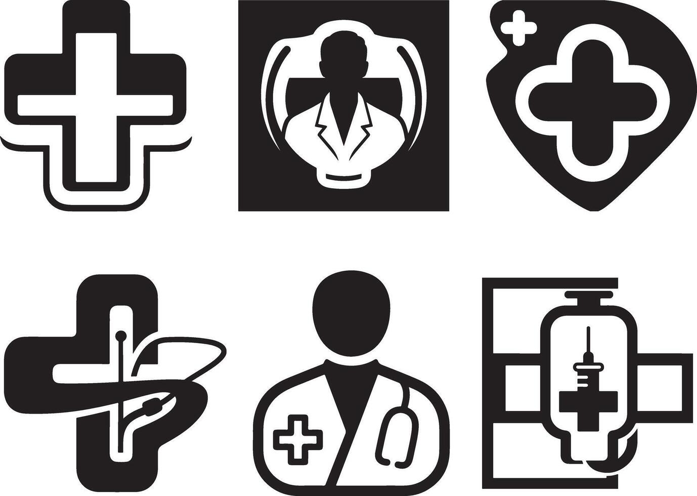 Medical Icons Set for Healthcare Professionals and Institutions vector