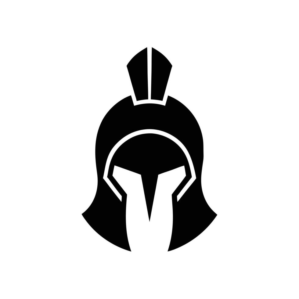Helmet Spartan Stencil Icon vector