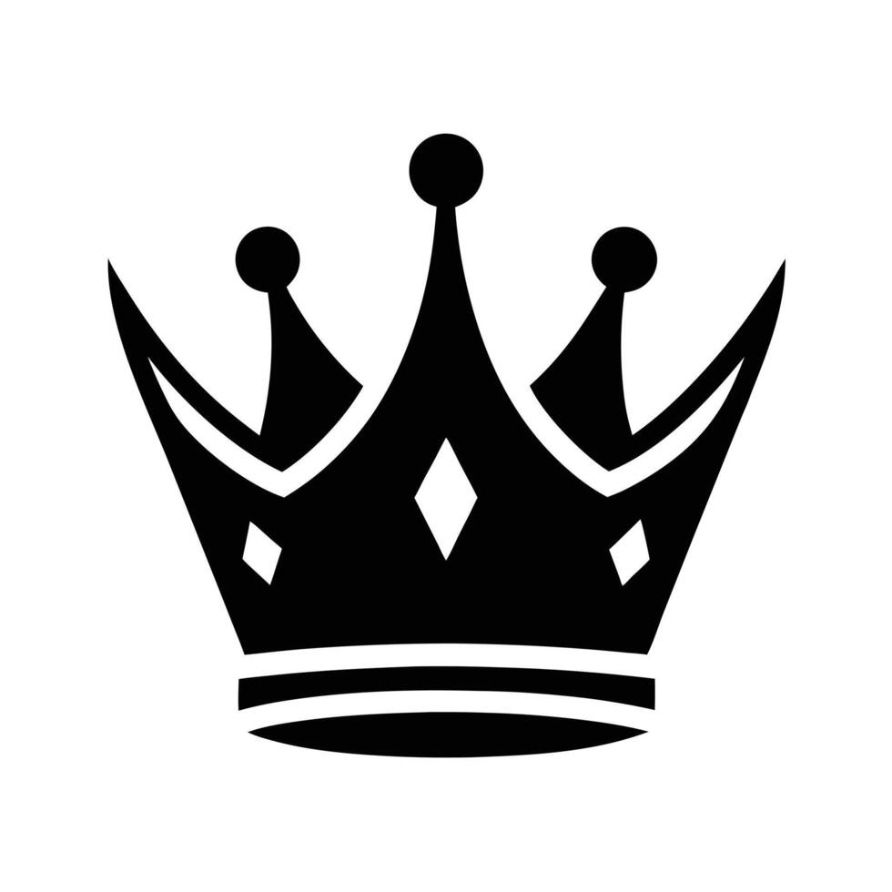 Crown Royal Stencil Icon vector
