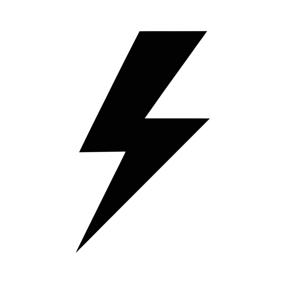 Lightning Bolt Stencil Icon vector