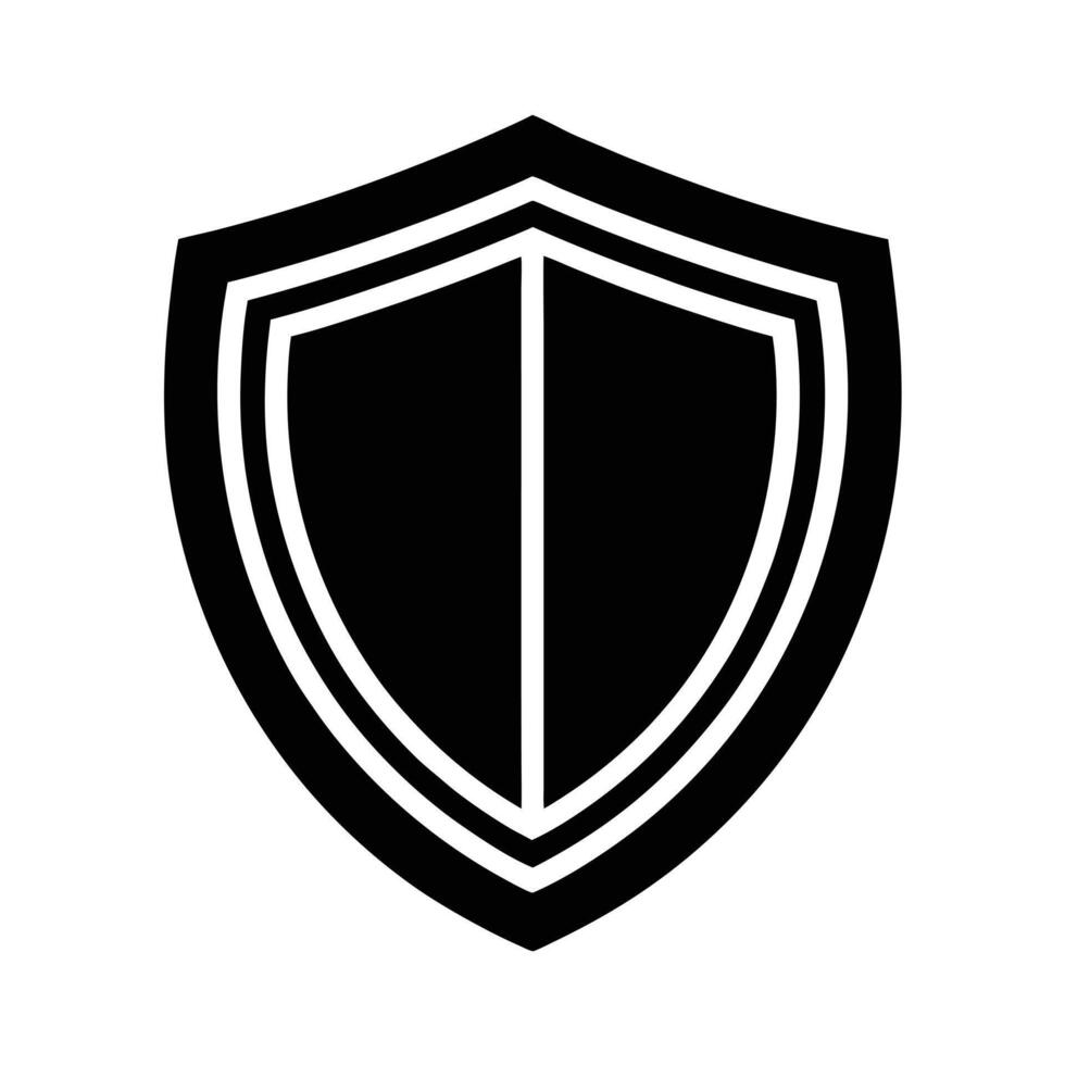 Shield Crest Stencil Icon vector